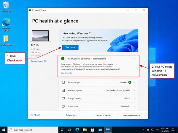 Windows Update showing Windows 11 Download and install option